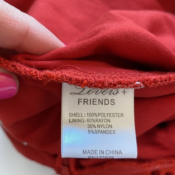 Lovers + Friends Orchard crocheted dress women’s medium burnt red EUC - Picture 9 of 10